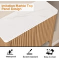 thumbnail image 5 of Bathroom Wall Cabinet, Medicine Cabinets, Over The Toilet Storage Cabinet with 2 Doors, Adjustable Shelf and Faux Marble Top, Natural Oak, 5 of 17