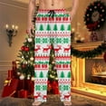 thumbnail image 5 of DHFJKG Men's Christmas Pajamas Pants Lightweight Santa Printed Relaxed Fit With Elastic Drawstring Side Pockets Home Lougewear For Festive Party Leisure Trousers, 5 of 6