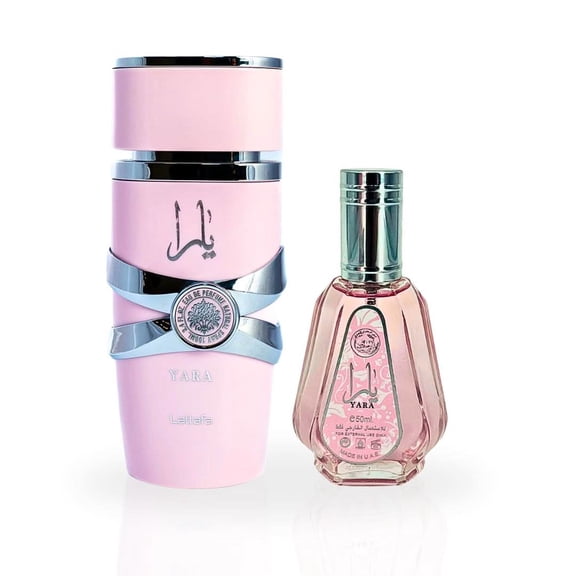 Yara 100ml (3.4 oz) by Lattafa & Yara Mini 50ml (1.7 oz) by Ard Al Zaafaran - Eau de Parfum Sprays (Bundle)