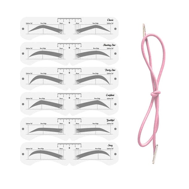 Juego De Moldes Para Cejas De Maquillaje, Moldeador De Cejas Suave De Peva Con Banda Elástica, Herramienta De Maquillaje Diy Reutilizable Para Principiantes Speravity CE008241-03