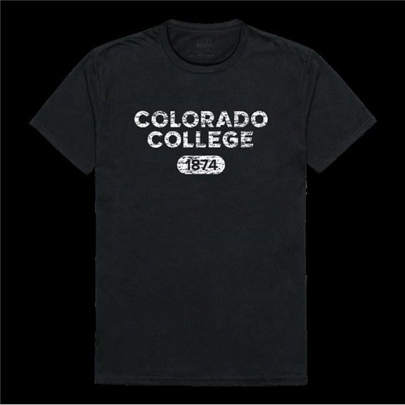 Colorado College Tigers Distressed Arch T-Shirt, Black - Extra Large