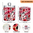 thumbnail image 5 of Yayeee 2 Pack Qtip Holder Bathroom Cotton Swab Canister with Lid Clear Dispenser Set, Pink and Red Flowers, 5 of 6