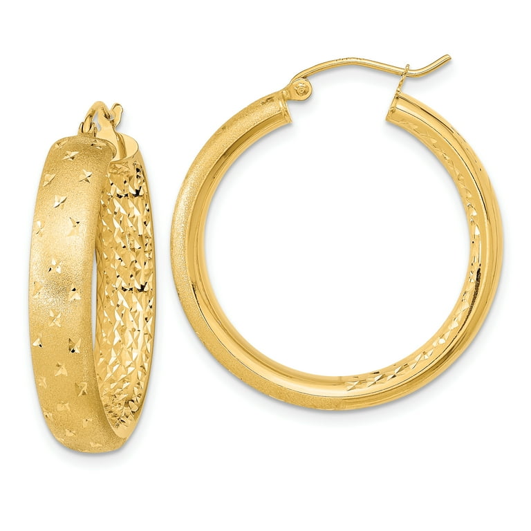 Her 14k gold hoop earrings discount