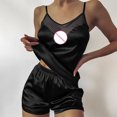 thumbnail image 5 of Traje de dormir sin mangas con cuello en V liso a la moda para mujer Fridja  nalpqowj49157, 5 of 5
