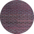 thumbnail image 1 of Ahgly Company Machine Washable Indoor Round Abstract French Lilac Purple Area Rugs, 7' Round, 1 of 7