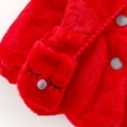 thumbnail image 5 of HAiming Girls Fleece Jackets Warm Thermal Cute Hooded Trendy Bow Button down Coats Fall Winter Loungewear with Pockets, 5 of 7