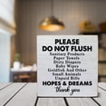 thumbnail image 5 of Zomyto 5x5 Inches Please Do Not Flush Sanitary Products Wood Box Sign Decor Wooden Box Signs with Sayings Desk Decoration, 5 of 7