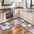 thumbnail image 3 of Kitchen Rugs Sets Of 2,Patchwork Pioneer Flower Anti Fatigue Kitchen Mat Rugs Non Slip Washable,Decorative Kitchen Floor Mats for Kitchen,Sink,Laundry,17"x47"+17"x47", 3 of 5