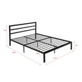 thumbnail image 7 of Cterwk Metal Frame Platform Bed with Headboard Charcoal, Black, 7 of 7