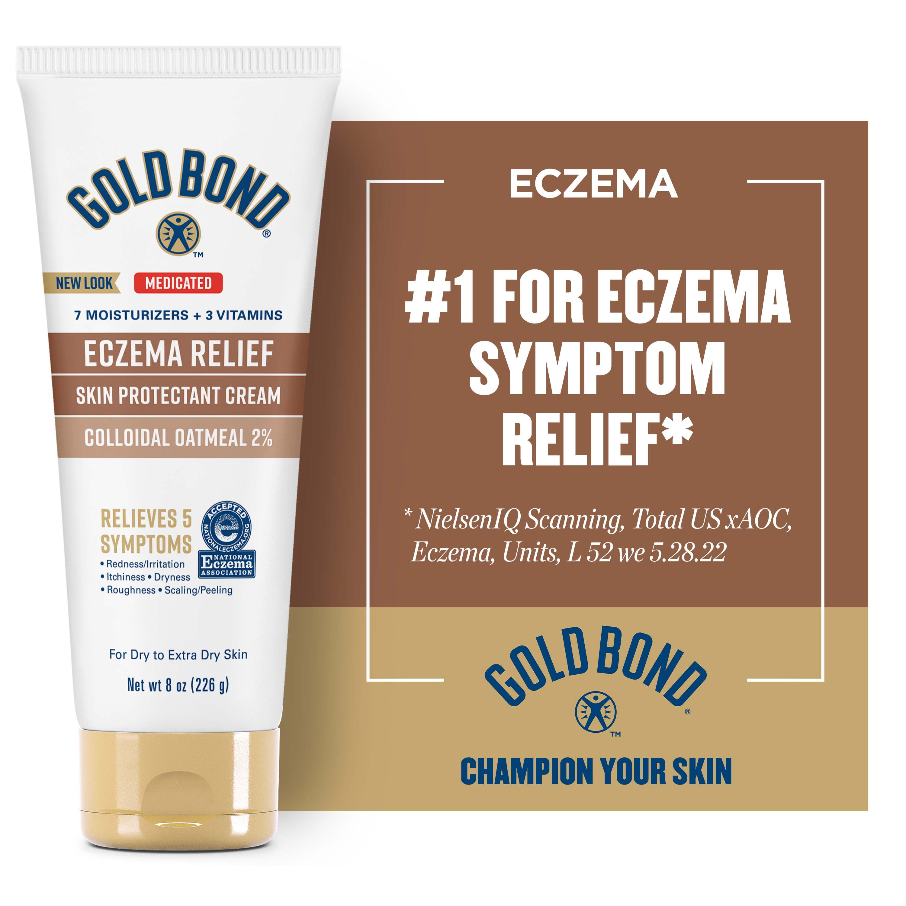 Gold Bond Medicated Eczema Relief Skin Protectant Cream, 8 oz.