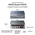 thumbnail image 3 of ASUS Ascent GX10 Personal AI Supercomputer with NVIDIA GB10 Grace Blackwell Superchip, 128GB Unified LPDDR5x Memory, 1TB PCIe G4x4 NVMe SSD, Wi-Fi 7 & Bluetooth, NVIDIA DGX™ OS, 3 of 8