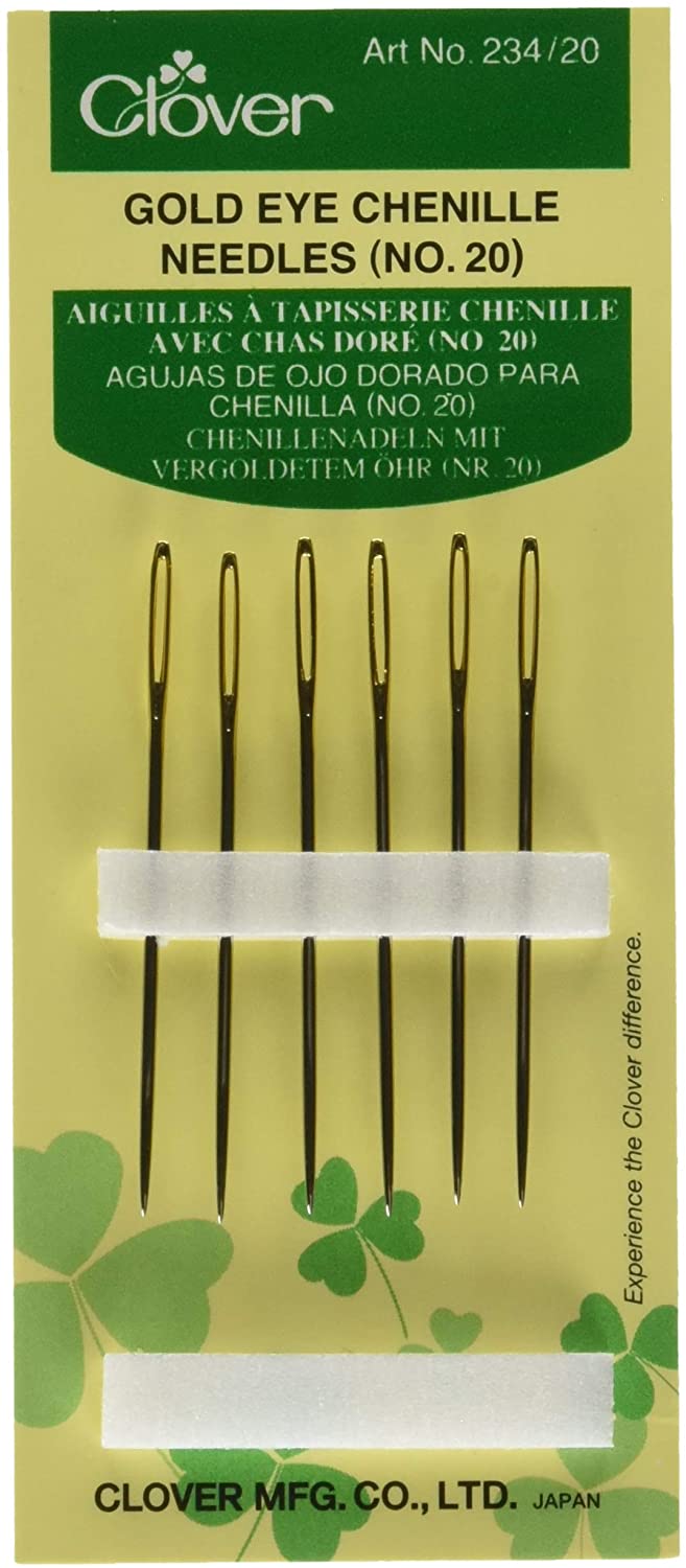 CLOVER Eye Chenille Needles of Size 20 (6 Pack)