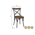 thumbnail image 6 of Taran Designs Preston Solid Wood Dining Chairs (Set of 2) in Brown/Black, 6 of 6