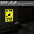 thumbnail image 6 of Slow Sign Chickens at Play - 10 x 14 In Reflective Aluminum Metal Sign, Funny Yard Decor - Weather Fade UV Corrosion Resistant, 6 of 7