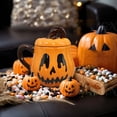 thumbnail image 4 of (2 Pack) Pumpkin Mug Ceramic Coffee Cup With Lid Handle Fall Themed Drinkware For Hot Tea Milk Home, 4 of 8