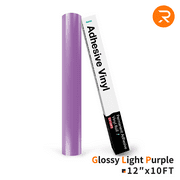 HTVRONT Glossy Light Purple Permanent Vinyl,12" x 10FT Glossy Light Purple Adhesive Vinyl Roll for Cricut, Silhouette, Cameo Cutters, Signs, Scrapbooking, Craft, Die Cutters (Glossy Light Purple)