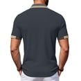 thumbnail image 4 of Breeze Polo Shirts for Men Stretchy Quick Dry Casual Short Sleeve Wearbreeze Collared Textured Polo Shirt, 2XL, 4 of 7