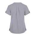 thumbnail image 3 of Scrub Tops for Woman - Soft Stretch, V-Neck Top Scrubs with Pockets, Easy Care for Women Light Gray XL, 3 of 4