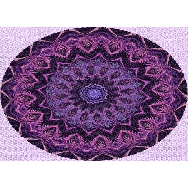 Ahgly Company Machine Washable Indoor Rectangle Transitional Orchid Purple Area Rugs, 6' x 9'