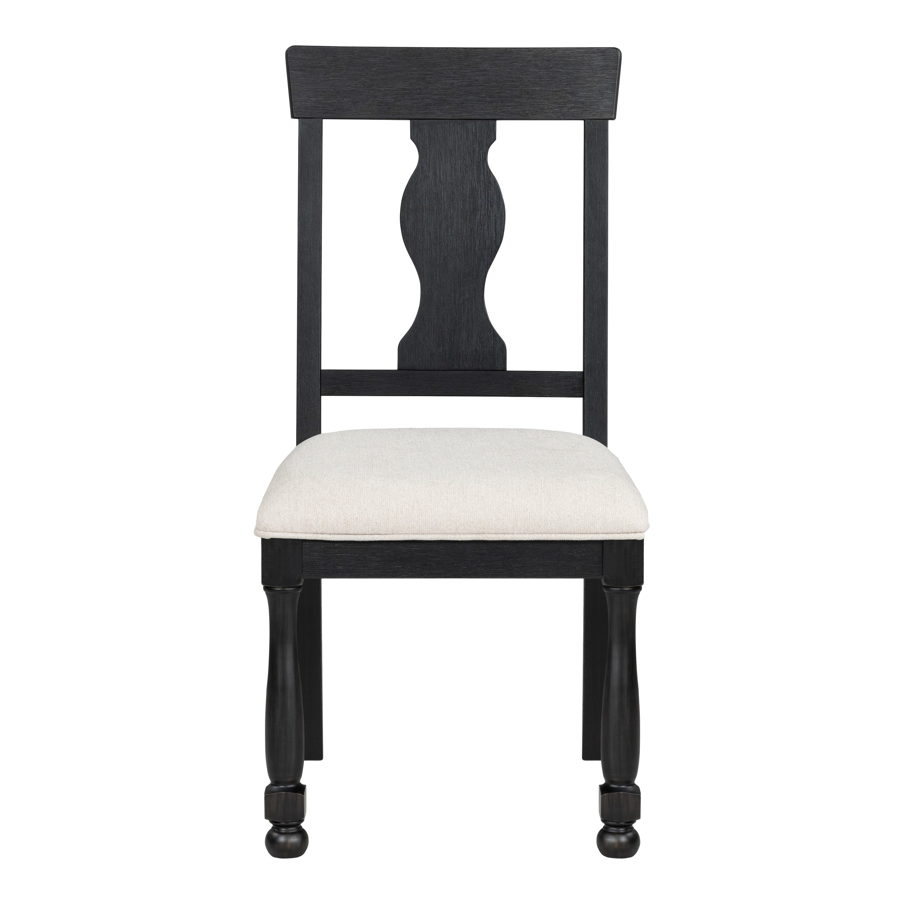 Furniture of America Millers Modern Solid Wood Indoor Side Chairs, Black (Set of 2)