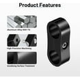 thumbnail image 5 of Hose Separator Clamp,Fuel Line Mounting Clamp Aluminum Black (8, AN8), 5 of 8