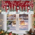 thumbnail image 5 of Christmas Snowman Valances for Windows, 42 x 18in, Tree Winter Bird Berry Red Wood Grain Rod Pocket Kitchen Valance Curtain Light Filtering Window Treatments for Living Room Bedroom, 1 Panel, 5 of 7
