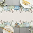 thumbnail image 3 of SUNOLIFE Fall Thanksgiving Table Runner Blue Autumn Pumpkins Dining Table Linens 13 x 72 Inch, 3 of 4