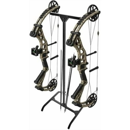 Archery Stand Crossbow and Compound Bow Stand Reliable Stable Lightweight Durable Portable Dual-Sided Versatile Archery Hard Surface Practice Hanger with Archer s Arrow Caddies Included