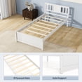 thumbnail image 6 of Gymax Twin Size Bed Frame w/ Headboard Wood Slat Support No Box Spring Needed, 6 of 10