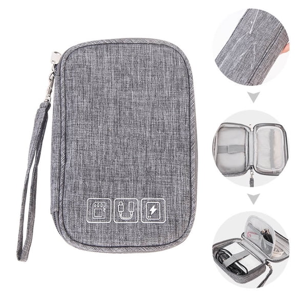 Oliegs Heated Blanket Digital Electronics Cable Storage Bag Travel Bag Electronic Accessories Cable Storage Bag Box Charger Cell Phone USB Headset Sd Card Storage Bag Chocolate