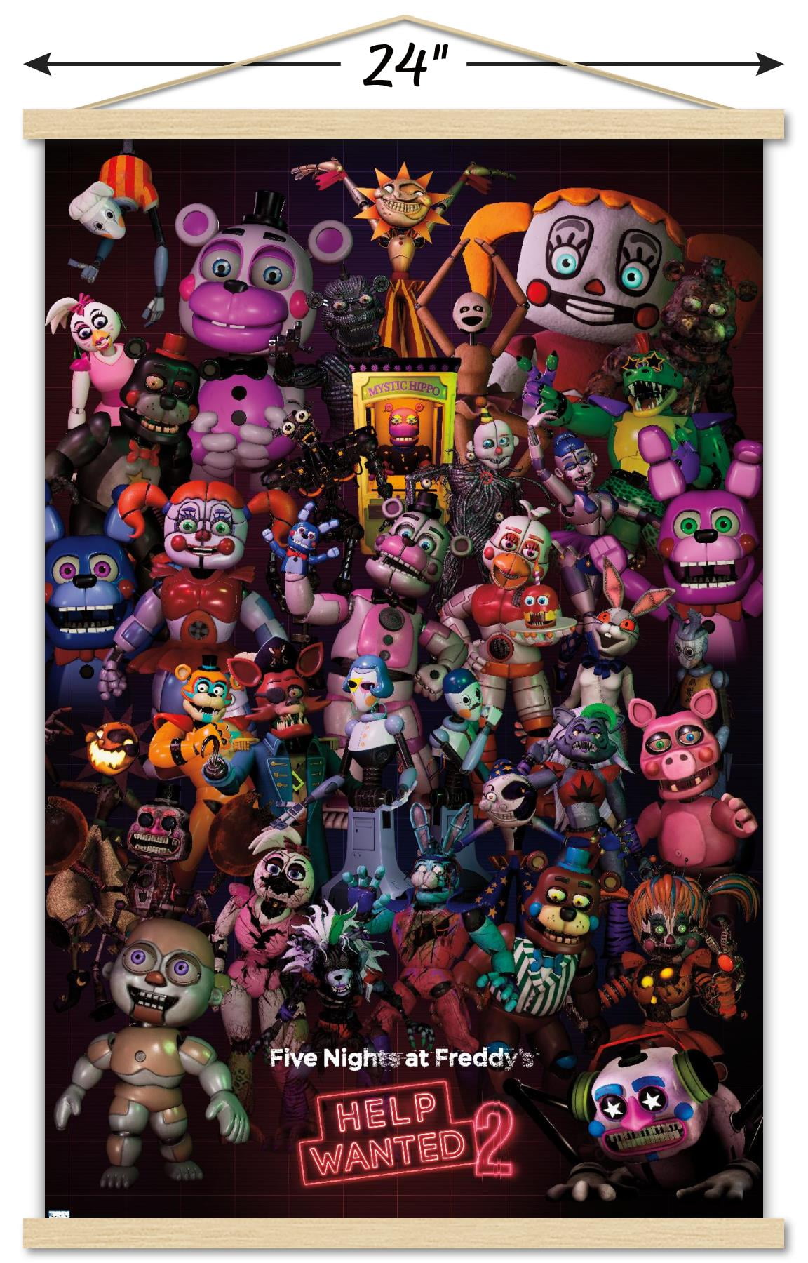 Five Nights at Freddy's: Help Wanted 2 - Group Wall Poster with Magnetic Frame, 22.375" x 34"