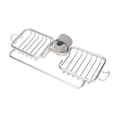 thumbnail image 1 of Faucet Storage Shelf, Aluminum Faucet Hanging Rack Adjustable No Burr Detachable With Towel Rod For Sponge Silver, 1 of 8