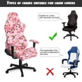 thumbnail image 5 of Yuyamidu Pink Cherry Blossoms Computer Chair Cover Scratch Proof Gaming Chair Cover Stretchable Elastic Gaming Chair Slipcover Universal Fit Slipcover for Office Computer Chairs, 5 of 7