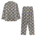 thumbnail image 4 of Kuiaobaty Pug Dog Print Pajamas for Women Soft Button Up Pajama Set Long Sleeve Shirt and Pajama Pants with Pockets Lounge Sets Holiday Sleepwear, L, 4 of 7