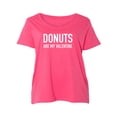thumbnail image 1 of Donuts Are My Valentine Womens Plus Size Scoopneck T, 1 of 1