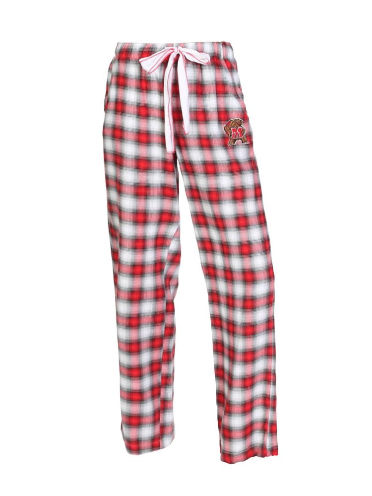 Concepts Sport University of Maryland Terps Womens Flannel Pajamas Plaid PJ Bottoms 