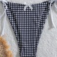 thumbnail image 3 of Women's 2 Piece Gingham Bikini Bikini Set Triangle Bow Front Beachwear High Waisted Bathing Suit Swimsuit plus Sized Women's Swimsuits Swimsuits Ladies Swimsuit Top Small Bikini Set Push up Teens 3, 3 of 5