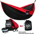 thumbnail image 6 of RNX Red Portable Double Hammock Lightweight Parachute Nylon for Outdoor Camping, 6 of 7