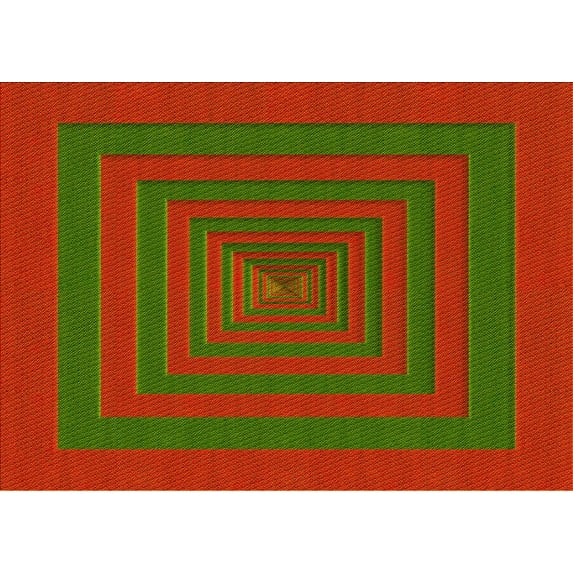 Ahgly Company Indoor Rectangle Patterned Red Area Rugs, 4' x 6'