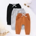 thumbnail image 2 of FYDUU Toddler Baby Boys Sweatpants Solid Color Casual Elastic Waist Jogger Pants Active Joggers Winter Trousers Soft Pants Cozy Sweatpants 18-24 Months, 2 of 4