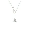 thumbnail image 2 of Delight Jewelry Silvertone Small ''Best Friend'' Heart Silver tone Elegant Infinity Lariat Necklace, 2 of 4