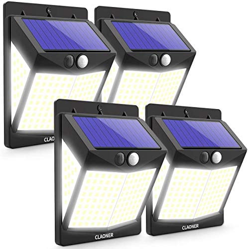 CLAONER Solar Lights Outdoor Motion Sensor Lights 3 Modes, Solar ...