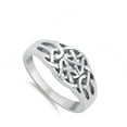 thumbnail image 4 of Oxidized Celtic Trinity Knot Endless Ring .925 Sterling Silver Band Jewelry Female Male Size 9, 4 of 4