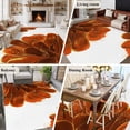 thumbnail image 6 of Orange Gold Flower Washable Living Room Rugs 5'x8', Orange Gradient Vintage Abstract Line Low Pile Throw Large Area Rug Non-Slip Sturdy Edge Binding Carpet for Living Room Kitchen Office, 6 of 9