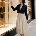 thumbnail image 6 of XIAOCHA Summer Midi Skirt for Women Solid Elastic Waist Side Pocket Flowy Loose Casual Everyday Long Skirts, 6 of 7