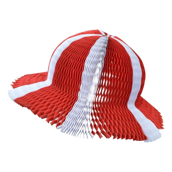 Chapeau nid d'abeille rouge et blanc, taille unique adulte, décoration, Fête du Canada, pour célébrer la fête du Canada (1 pièce)