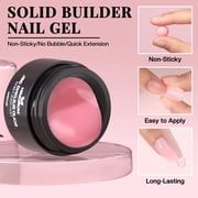 Morovan Solid Builder Nail Gel:5 Color Hard Gel DIY for Nail Non-Stick Solid Nail Gel for Sculpting Solid Building Gel at Home