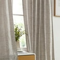 thumbnail image 4 of THD East Jacquard Slub Texture - Privacy Curtains with Back Tab Rod Pocket Lightweight Window Curtains Drapery Panels for Bedroom, Dining Room & Living Room, 2 Panels (52 x 84 Inch, Taupe), 4 of 6