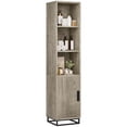 thumbnail image 3 of Eastvita 70-Inch Tall Narrow Bathroom Cabinet Freestanding Storage Cabinet with Metal Frame Base Adjustable Shelf Open Storage Grey for Laundry or Small Spaces, 3 of 7