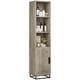 thumbnail image 4 of 70 - pulgada de altura narrow bathroom gabinete: freestanding almacenamiento gabinete con metal frame base, adjustable estante y abiertos almacenamiento, gris para laundry o small spaces, 4 of 8